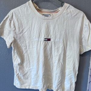 Tommy Hilfiger Cream/yellow Women's cropped Top relaxed fit XS